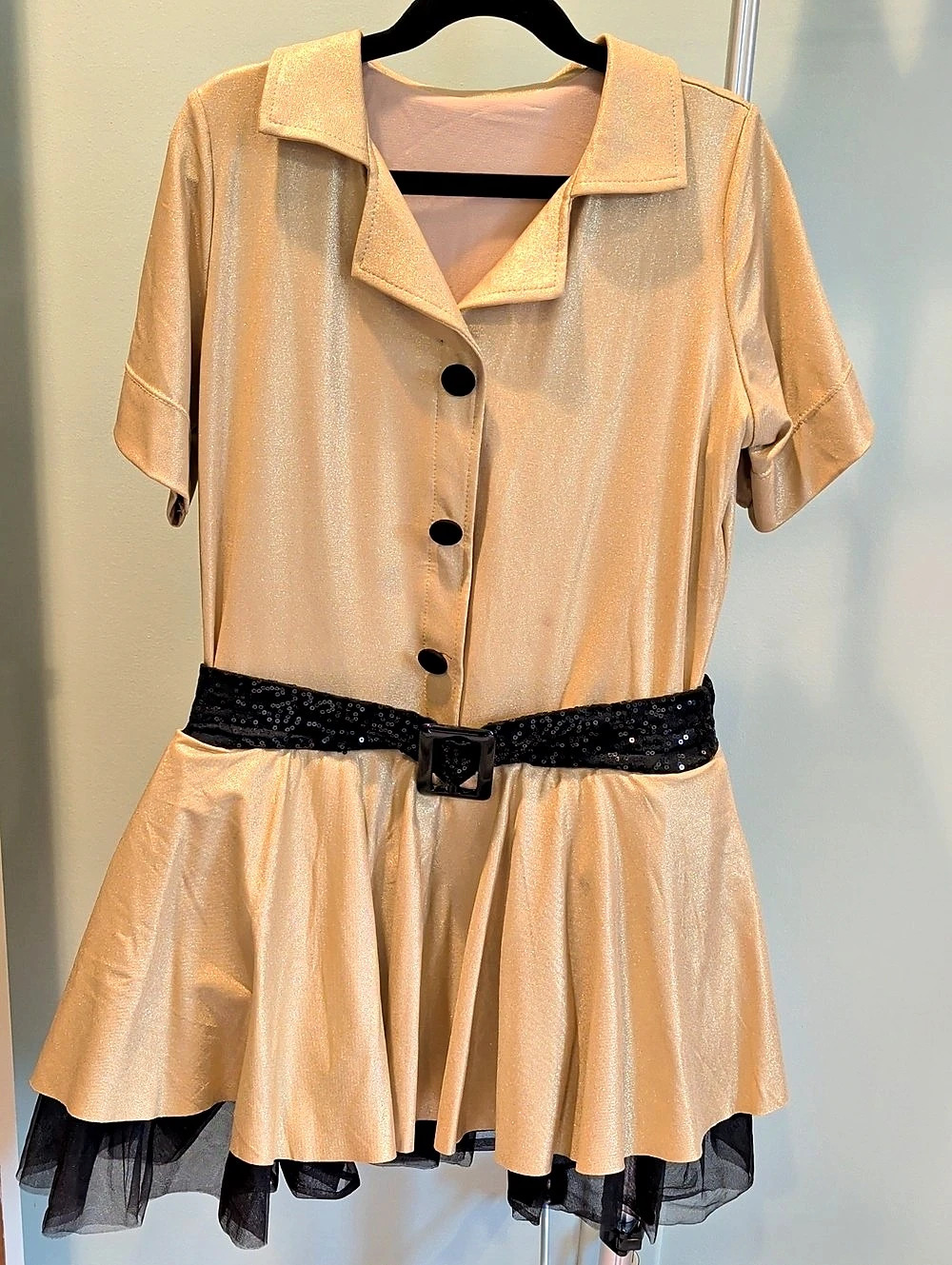 Revolution Safari Dance Costume Gold & Black XL Child Like New
